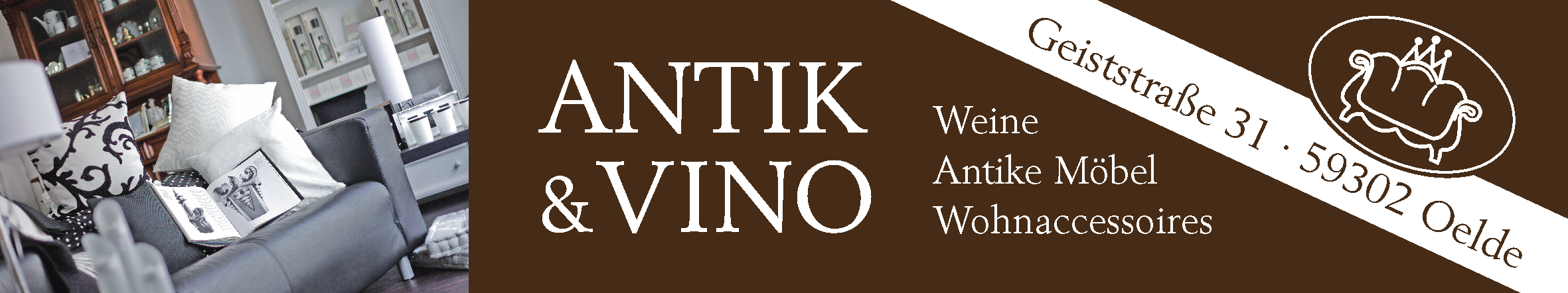 Antik  Vino RW Vellern - Bandenwerbung